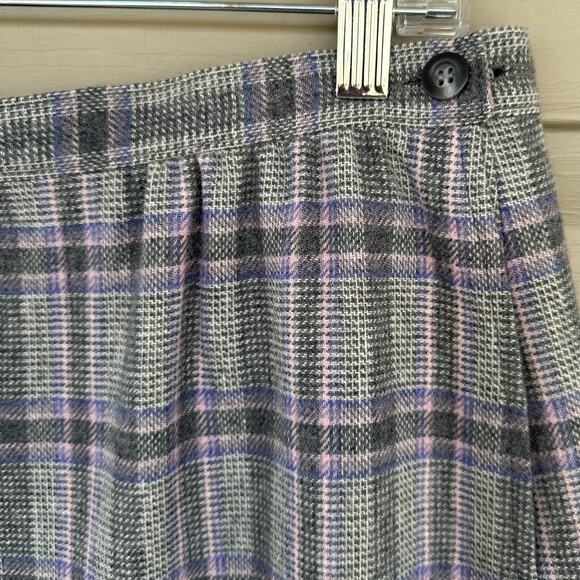 Pendleton Gray Plaid Pencil Skirt - Picture 2 of 4